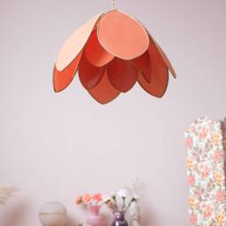 Double Flower Pendant Light - Ocher - thumbnail 2