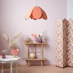 Double Flower Pendant Light - Ocher - thumbnail 3