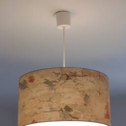 Lampshade Or Pendant Light With Distressed Wall Motif, Wabi-Sabi Decoration, Japanese Rough Luxury, Raw, Worn, Damaged, Arty - thumbnail 2