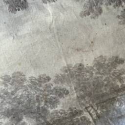 Linen Landscape Wall Hanging Vintage Dutch Tree Print - thumbnail 4