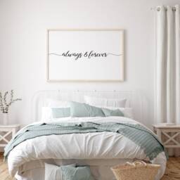 Always & Forever Landscape Print - Romantic Wall Art Engagement, Wedding, Anniversary Present Birthday Gift Unframed - thumbnail 3