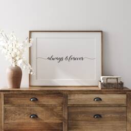 Always & Forever Landscape Print - Romantic Wall Art Engagement, Wedding, Anniversary Present Birthday Gift Unframed - thumbnail 4