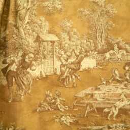 Portfolio Lutece Goldenrod Aka Kravet Scenic Window Valance Corded Lined Rod Pocket Scalloped French Country Made To Order - thumbnail 2