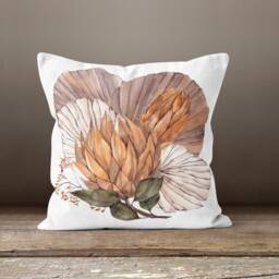 Face Cushion Cover-Housewarming Pillow Case-Decorative Cover-Floral Case-Gift For Her Cushion-Handmade Material - thumbnail 3