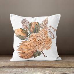 Face Cushion Cover-Housewarming Pillow Case-Decorative Cover-Floral Case-Gift For Her Cushion-Handmade Material - thumbnail 4