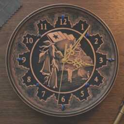 Copper & Lapis Lazuli Wall Clock - Handmade Chilean Home Decor - thumbnail 2