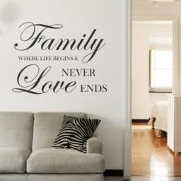Home Wall Decal - Family Where Life Begins & Love Never End Decal Quote - Quotes - Vinyl Lettering Art Decor - 108 - thumbnail 2