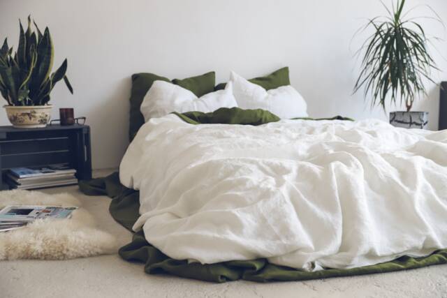 Washed Linen Duvet Cover Natural Bedding, Handmade in Lithuania - image 1