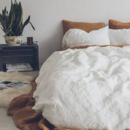 Washed Linen Duvet Cover Natural Bedding, Handmade in Lithuania - thumbnail 2