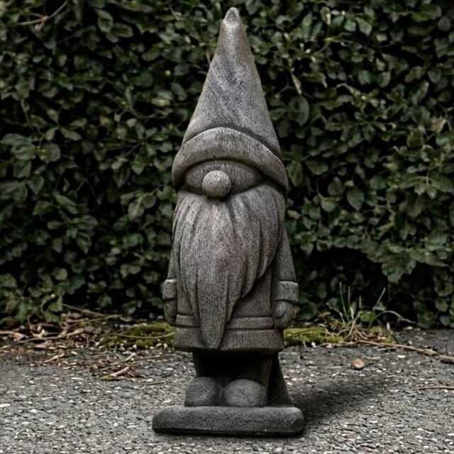 stone Pixie Sculpture Troll Decoration Handmade Gnome Figurine Cement Nordic Ornament Front Door Gnome Lover Gift - image 1