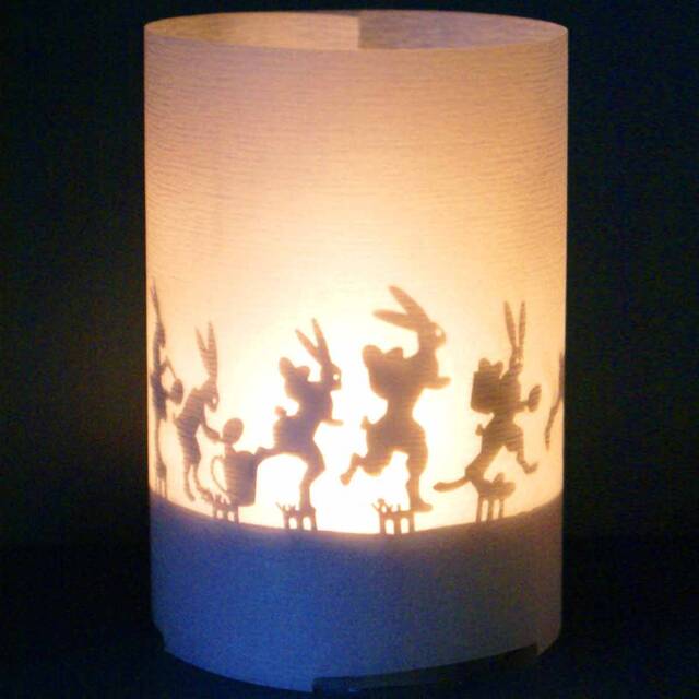 Easter Shadow Play Candle - Bunny Silhouette Gift - image 1