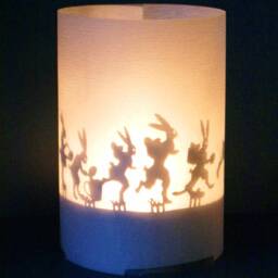 Easter Shadow Play Candle - Bunny Silhouette Gift