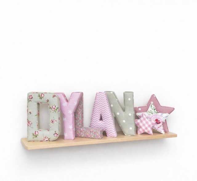 Fabric Letters For Nursery, Baby Nursery Wall Decor, Personalised Gift, Christening New Handmade - image 1