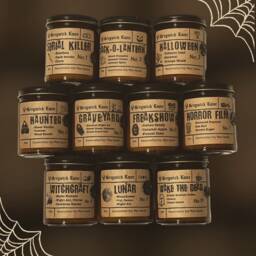 Serial Killer True Crime Candle - Bourbon & Clove Dark Gothic Decor Horror Podcast Fan Gift Earthy Woody Scent, 9Oz Amber Jar - thumbnail 4