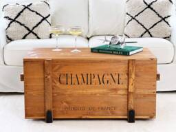 Coffee Table Chest Wooden Box Vintage Shabby Chic - thumbnail 1