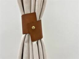 Minimalist Leather Curtain Tie-Backs, Modern Window Decor