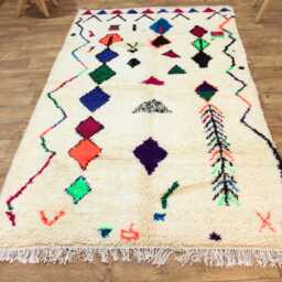 Custom Beni Ourain Wool Rug, Abstract Berber Moroccan Carpet - thumbnail 3