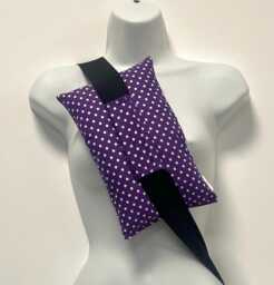 Purple Xl Seatbelt Pillow Large Polka Dot Travel Cushion Mastectomy Breast Cancer Surgery