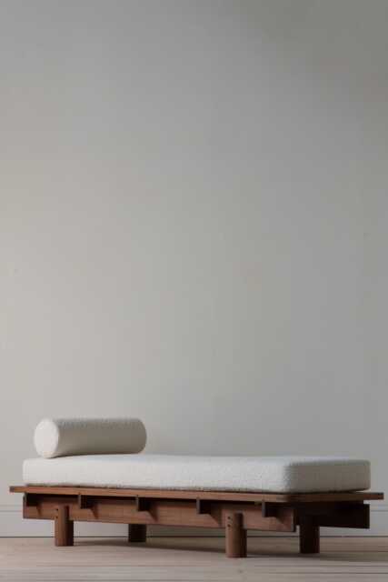 Konk ??? Yume Day Bed [Walnut] Multiple Sizes Available Handmade Solid Wood Minimalist Design Frame, Low Seat - image 1