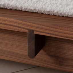 Konk ??? Yume Day Bed [Walnut] Multiple Sizes Available Handmade Solid Wood Minimalist Design Frame, Low Seat - thumbnail 4