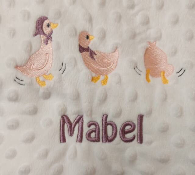 Personalised Embroidered Baby Blanket Duck Gift Shower - image 1