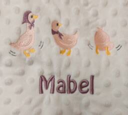 Personalised Embroidered Baby Blanket Duck Gift Shower - thumbnail 1