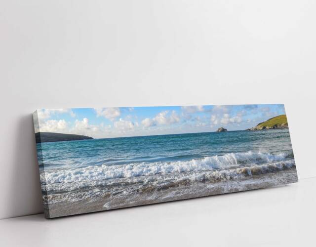 Crantock Beach Canvas Print Cornwall Coastal Wall Art Golden Sands Dunes Scenic Decor UK Seaside Landscape - image 1