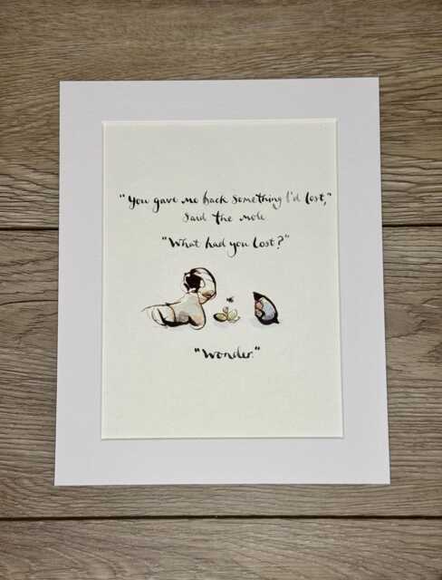 New - Charlie Mackesy Mounted Print The Boy, Mole, Fox, Horse & The Storm Book Page Art