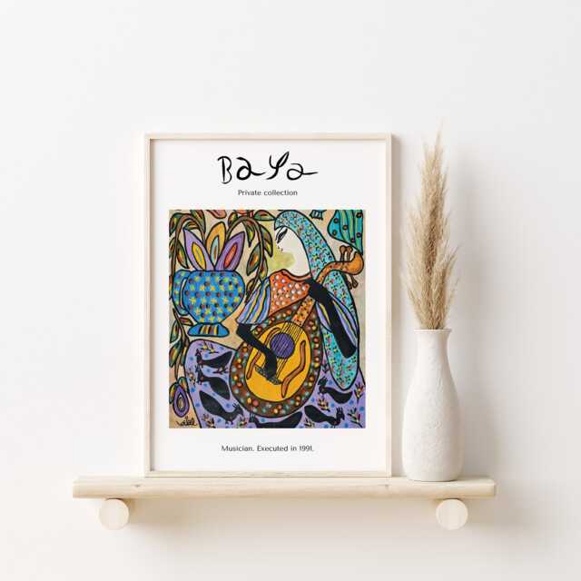 Baya Mahieddine Art Print Algerian Artist Exhibition Wall Decor - image 1