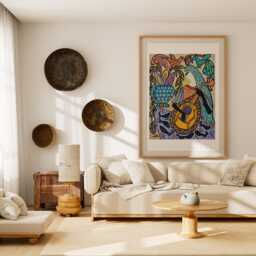 Baya Mahieddine Art Print Algerian Artist Exhibition Wall Decor - thumbnail 2