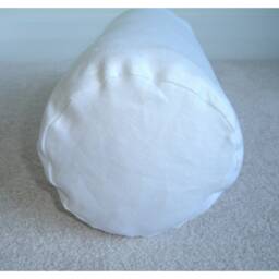 "White Linen Bolster Pillow Cylinder Cover Only All Sizes Round Ended End Cushion Sham Case 4"" 6"" 8"" 9"" 10"" 12" - thumbnail 3