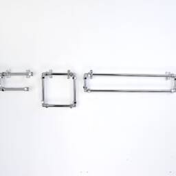 Industrial Chrome Bathroom Set - Washroom Set Accessories Towel Rails - thumbnail 3