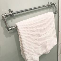 Industrial Chrome Bathroom Set - Washroom Set Accessories Towel Rails - thumbnail 4