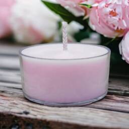 Peony Scented Soy Candles Pale Pink Spring Home Decor - thumbnail 2