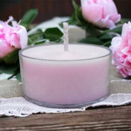 Peony Scented Soy Candles Pale Pink Spring Home Decor - thumbnail 1