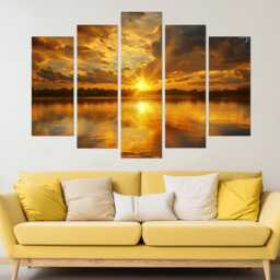 The Sunset Over Ocean At Cape Lookout State Park in Oregon, Canvas Print, Wall Art, Nature Landscape Art - thumbnail 3