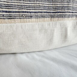 Indigo Blockprint Hmong Pillow Cover Embroidered Wabi Sabi Cushion - thumbnail 3