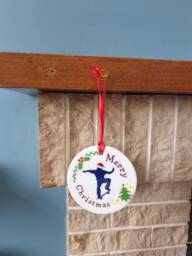 Skateboarder Christmas Tree Decoration With Lovely Skateboarding Design - thumbnail 1