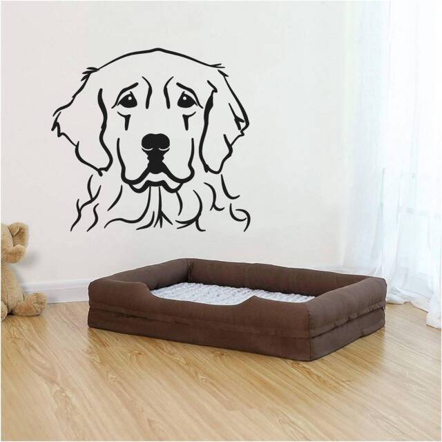 Golden Retriever Vinyl Wall Art, Decal, Sticker, Transfer, Mural, Removable, Decor, Rent Friendly, Interior, Exterior, Full - 0993 - image 1