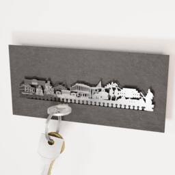 Athens Skyline Key Rack - Stainless Steel Home Decor, Greek Souvenir - thumbnail 2