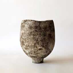 Sculptural Ceramic Vase Large Wabi-Sabi Stoneware Vessel, Earth Tones Japandi Decor, Modern Home Accent - thumbnail 3