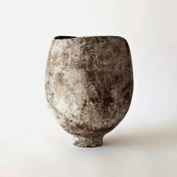 Sculptural Ceramic Vase Large Wabi-Sabi Stoneware Vessel, Earth Tones Japandi Decor, Modern Home Accent - thumbnail 4