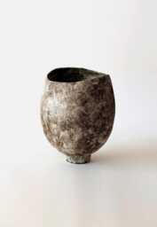 Sculptural Ceramic Vase Large Wabi-Sabi Stoneware Vessel, Earth Tones Japandi Decor, Modern Home Accent - thumbnail 1