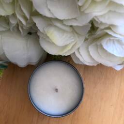 Tin Candle - 100G Fragranced - Your Choice Rose Gold, Silver, White & Red - thumbnail 4