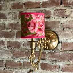 Wall Lamp. Brocante Style. With A Floral Shade - thumbnail 3