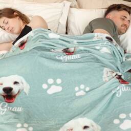 Personalized Dog Blanket With Name - Custom Photo For Pet Lover Gift - thumbnail 3