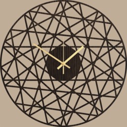 Brown Wall Clock - Wood Polygonal, Modern Decor, Home Rustic Clock, Housewares, Dark Oak Clocks - thumbnail 2
