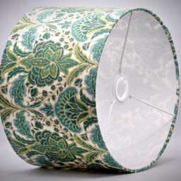 Green White Floral Lampshade, Table Floor Lamp/Ceiling Pendant Small Medium Large 15cm 20cm 25cm 30cm 35cm 40cm Fabric Drum Light Shade - thumbnail 3