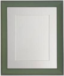 Tuscany Green With White Mount Wood Picture Photo Frame, Gallery, Custom Sizes Available