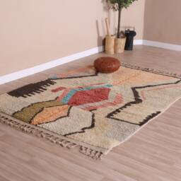 Authentic Boujaad Rug, Pink Moroccan Rug 5x7 Ft - thumbnail 3